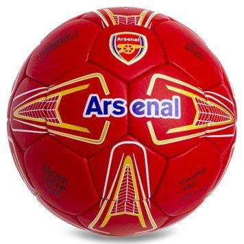 Мяч футбольный №5 Гриппи 5сл. ARSENAL BALLONSTAR FB-0862 (№5, 5 сл., сшит вручную)