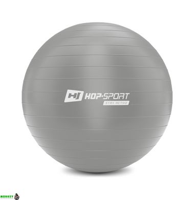 Фитбол Hop-Sport 75 см серебристый + насос 2020