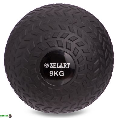 Мяч медицинский слэмбол для кроссфита Record SLAM BALL FI-5729-9 9кг черный