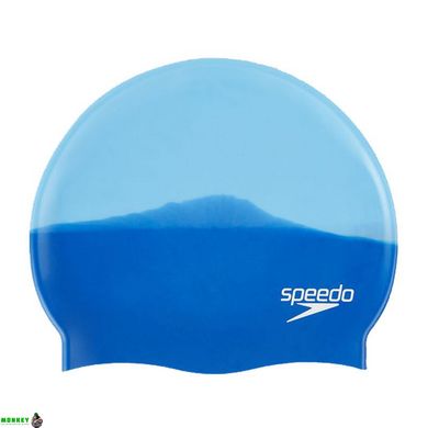 Шапка для плавания Speedo MULTI COLOUR SILC CAP AU синий OSFM