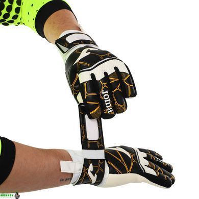 Перчатки вратарские юниорские Joma GK- PRO 400908-109 Черный-золотой 7 размер (латекс, PL, эластан, нейлон)