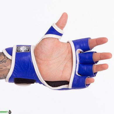 Перчатки для смешанных единоборств MMA кожаные TWINS GGL-6 Синий M