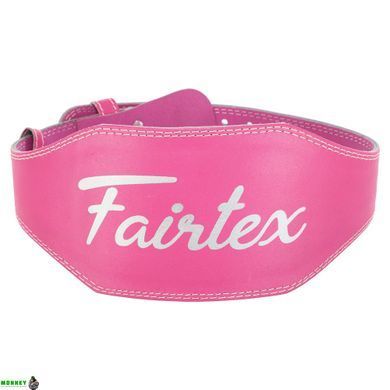 Пояс атлетичний шкіряний FAIRTEX 165086 XL ширина-15см рожевий