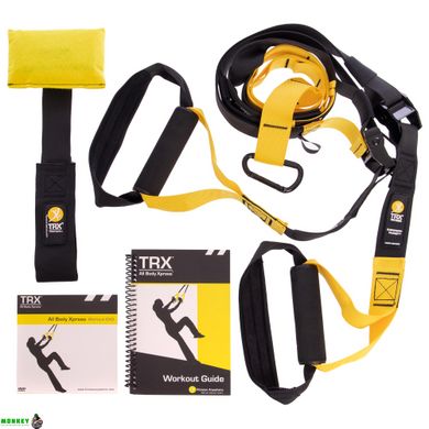 Тренировочные подвесные петли TRX KIT P1 FI-3723-02 черный-желтый