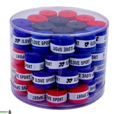 Обмотка на ручку ракетки Grip SPOINT I LOVE SPORT BD-4573 I LOVE SPORT 60шт разноцветный