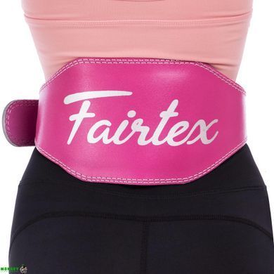 Пояс атлетичний шкіряний FAIRTEX 165086 XL ширина-15см рожевий