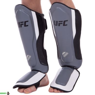 Защита голени и стопы для единоборств UFC PRO Training UHK-69981 S-M серебряный-черный
