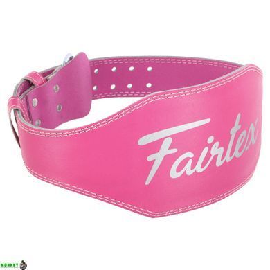 Пояс атлетичний шкіряний FAIRTEX 165086 XL ширина-15см рожевий