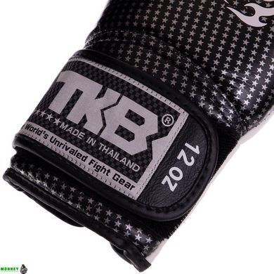 Рукавички шкіряні боксерські TOP KING Super Star TKBGSS-01 Чорний-синій 18 унції