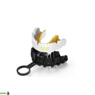 Капа OPRO Gold Braces под брекеты взрослая (возраст 11+) White/Gold (art.102506004)
