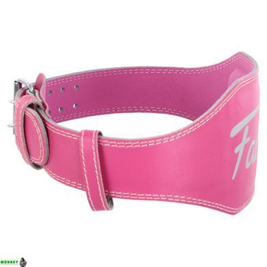 Пояс атлетичний шкіряний FAIRTEX 165086 XL ширина-15см рожевий