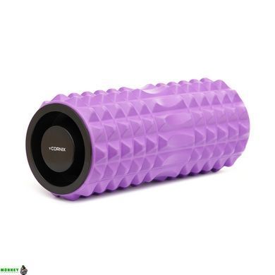 Масажний ролик Cornix EVA 33 x 14 см (валик, роллер) XR-0338 Violet