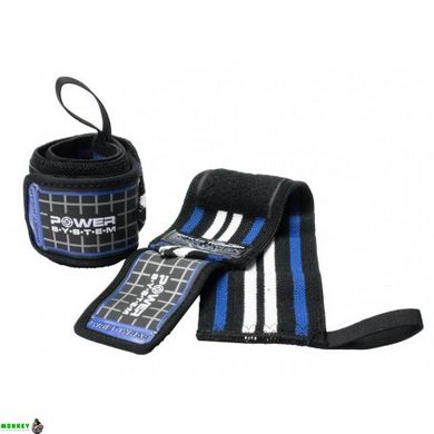 Кистьові бинти Power System Wrist Wraps PS-3500 Blue/Black