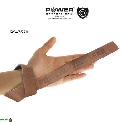 Шкіряні лямки для тяги Power System PS-3320 Natural