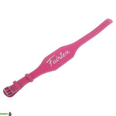Пояс атлетичний шкіряний FAIRTEX 165086 XL ширина-15см рожевий