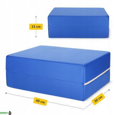 Блок для реабілітації та масажу 4FIZJO 40 x 30 x 15 см Blue (P-5905973403016)