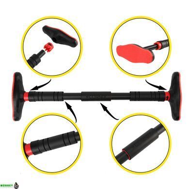 Турнік розсувний Cornix Pro 65-100 см XR-0283 Black/Red