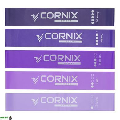 Резинки для фітнесу Cornix Mini Power Band набір 5 шт 1-20 кг XR-0253