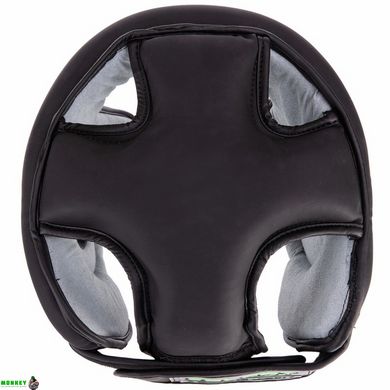 Шлем боксерский открытый с усиленной защитой макушки Zelart VL-3095 S-XL черный