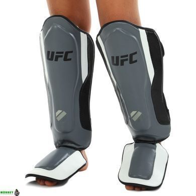 Защита голени и стопы для единоборств UFC PRO Training UHK-69981 S-M серебряный-черный