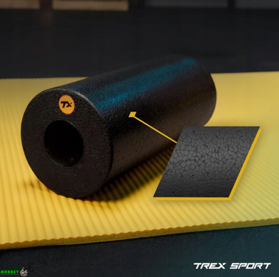 Роллер массажер гладкий Trex Sport TX-033EPR EPP 33см черный