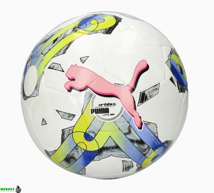 М'яч футбольний Puma Orbita 5 HYB Lite 290 білий, рожевий,мультиколор Уні 5