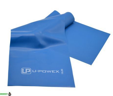 Лента-эспандер для фитнеса и реабилитации U-POWEX Fitness band 0.4мм (6.8кг) Blue