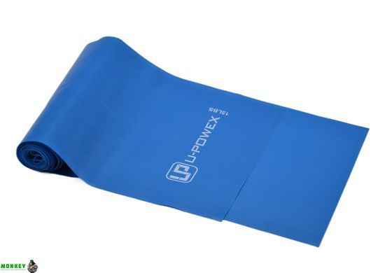 Лента-эспандер для фитнеса и реабилитации U-POWEX Fitness band 0.4мм (6.8кг) Blue