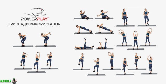 Набір гантелей в кейсі 12 кг. PowerPlay 4118