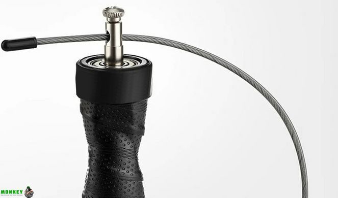 Скакалка швидкісна 4yourhealth Cross Weighted Rope 2.5m. на підшипниках, регульована 1146 Чорна