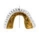 Капа OPRO Gold Braces под брекеты взрослая (возраст 11+) White/Gold (art.102506004)