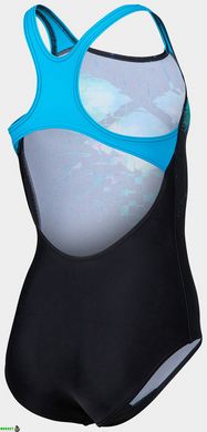 Купальник закритий для дівчат Arena MULTI PIXELS SWIMSUIT SWIM PRO чорний, синій, блакитний Діт 128с