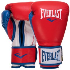 Боксерські рукавиці EVERLAST POWERLOCK P00000729 14 унцій червоний-синій