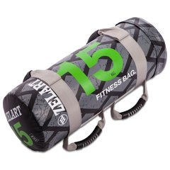 Мешок для кроссфита и фитнеса Zelart Power Bag FI-0899-15 (PVC, нейлон, вес 15кг, черный-зеленый)