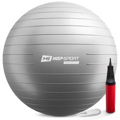 Фитбол Hop-Sport 85 см серебристый + насос 2020