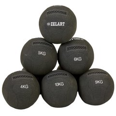 М'яч набивний для кросфіту волбол WALL BALL Zelart FI-7224-3 3кг чорний