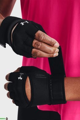 Рукавички для тренувань UA W's Weightlifting Gloves чорний Жін SM