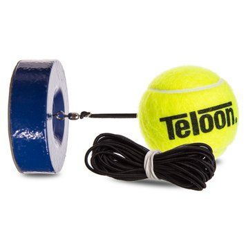Тренажер для великого тенісу - м'яч на гумці з обважнювачем TELOON TENNIS TRAINER TL801-5-MID салатовий-чорний