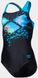 Купальник закрытый для девочек Arena MULTI PIXELS SWIMSUIT SWIM PRO черный, синий, голубой Дет 128с