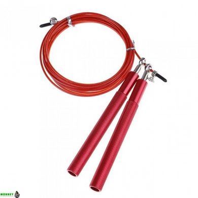 Скакалка швидкісна 4yourhealth Jump Rope Premium 3м металева на підшипниках 0194 Червона
