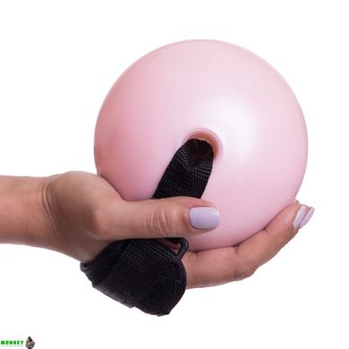 Мяч утяжеленный с манжетом PRO-SUPRA WEIGHTED EXERCISE BALL 030-0_5LB 11см розовый