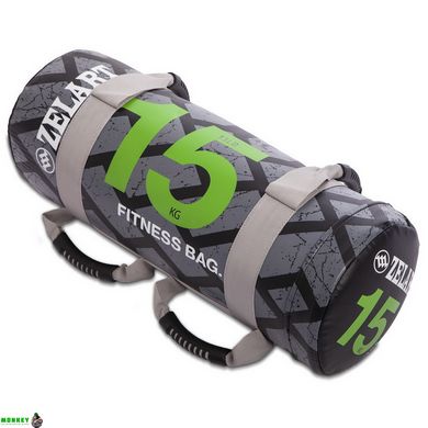 Мешок для кроссфита и фитнеса Zelart Power Bag FI-0899-15 15кг черный-зеленый