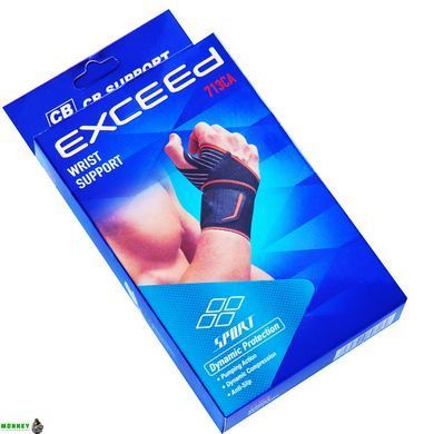 Напульсник эластичный для фиксации запястья EXTREME 713CA L-XL 1шт черный-оранжевый