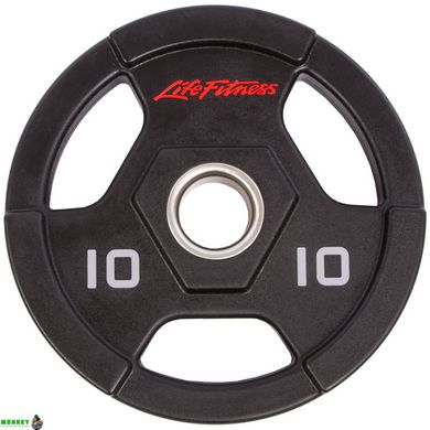 Блины (диски) полиуретановые LIFE FITNESS SC-80154-10 51мм 10кг черный
