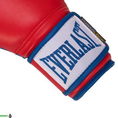 Боксерські рукавиці EVERLAST POWERLOCK P00000729 14 унцій червоний-синій