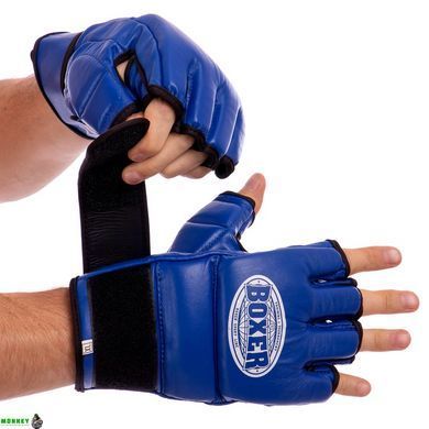 Перчатки для смешанных единоборств MMA кожаные BOXER 5020 Черный M