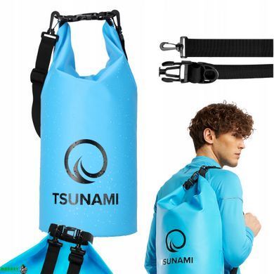 Гермомешок TSUNAMI Dry Pack 10 л водозащитный Sky Blue (P-5905973400046)