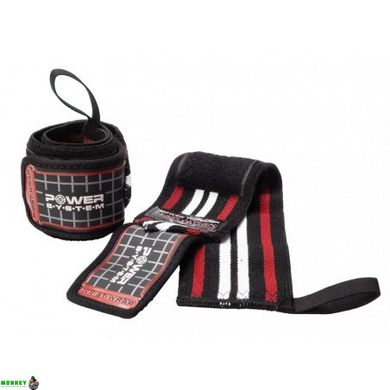 Кистьові бинти Power System Wrist Wraps PS-3500 Red/Black