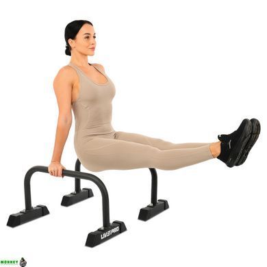 Упори для віджимань 2штуки LiveUp LP8160 PUSH-UP BAR 63х33х36, 5см чорний