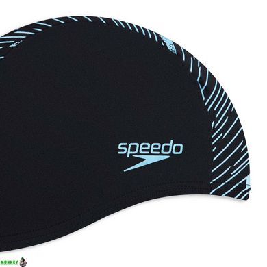 Шапка для плавання Speedo BOOM ULTRA PACE CAP чорний, синій Уні OSFM